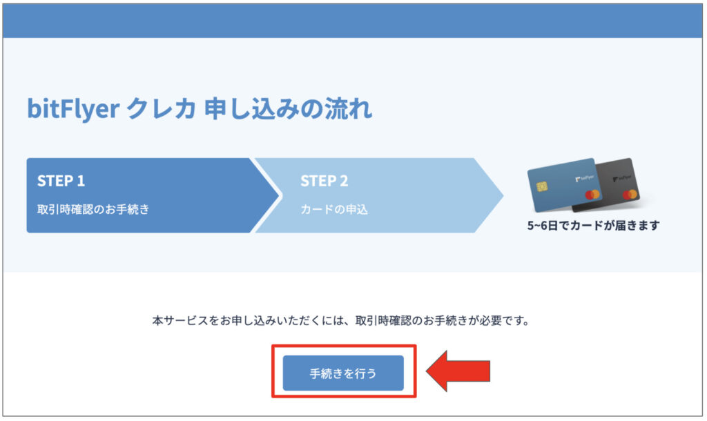 手続きを行う